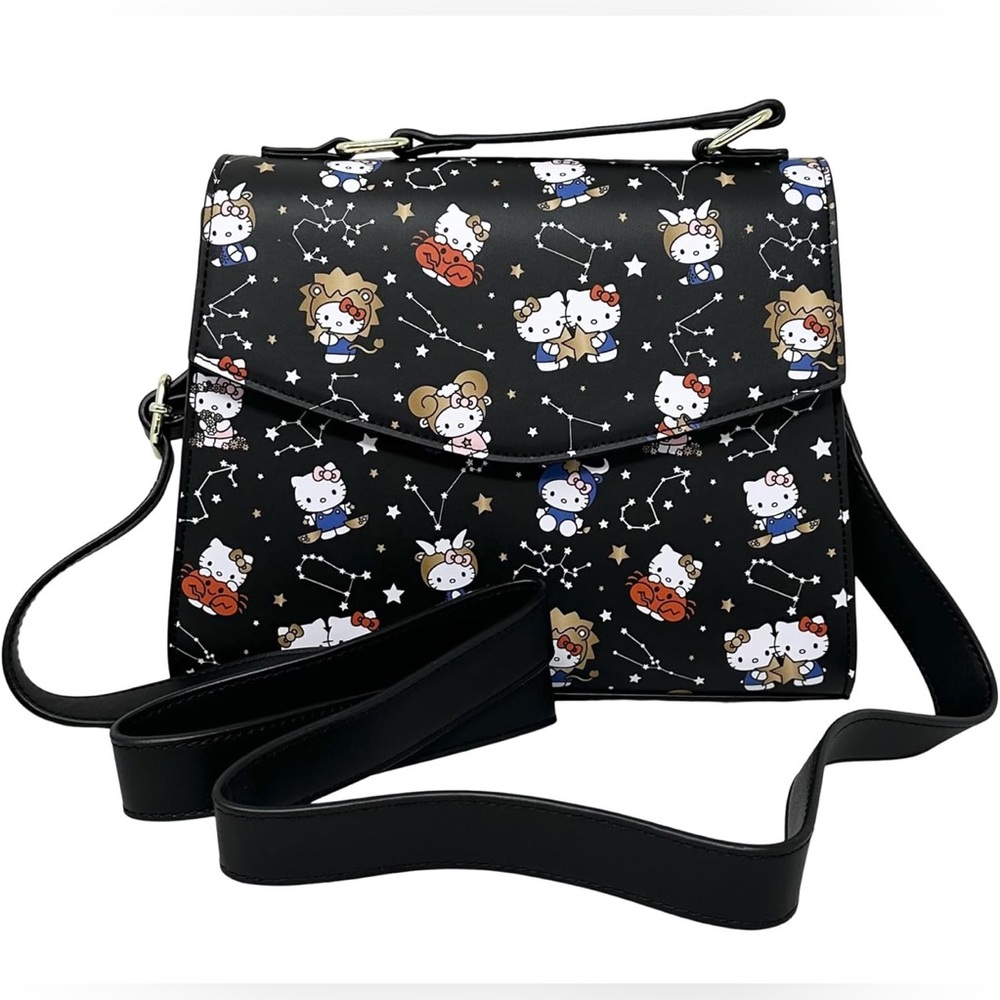 Loungefly Sanrio Hello Kitty Zodiac Allover Print Crossbody Satchel Handbag